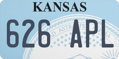 KS license plate 626APL