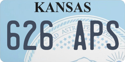 KS license plate 626APS