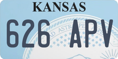 KS license plate 626APV