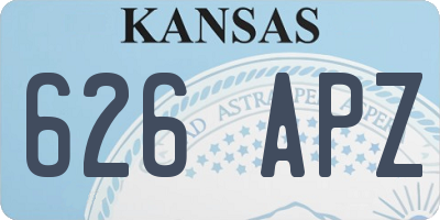 KS license plate 626APZ