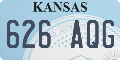 KS license plate 626AQG