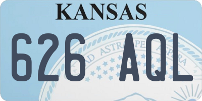 KS license plate 626AQL