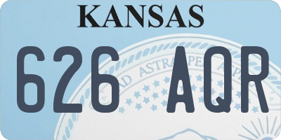 KS license plate 626AQR