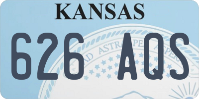 KS license plate 626AQS