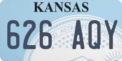 KS license plate 626AQY