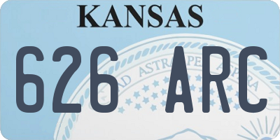 KS license plate 626ARC