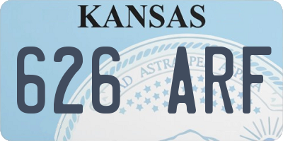 KS license plate 626ARF