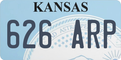 KS license plate 626ARP