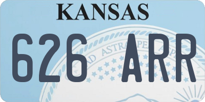 KS license plate 626ARR