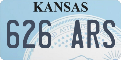 KS license plate 626ARS