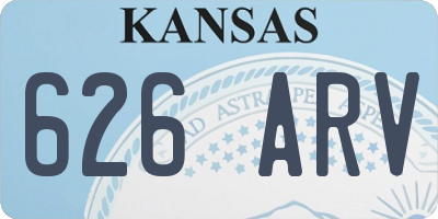 KS license plate 626ARV