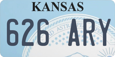 KS license plate 626ARY