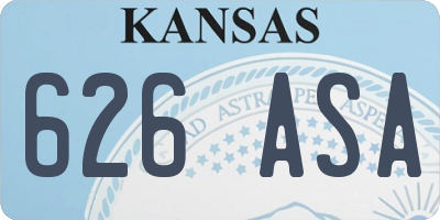 KS license plate 626ASA