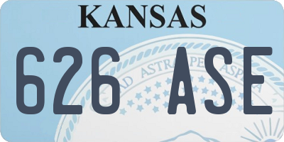 KS license plate 626ASE