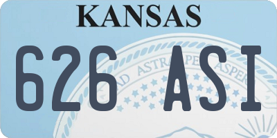 KS license plate 626ASI