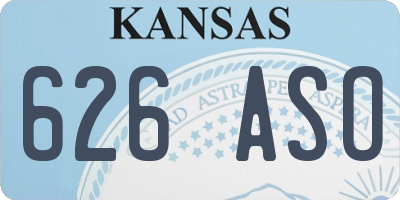 KS license plate 626ASO