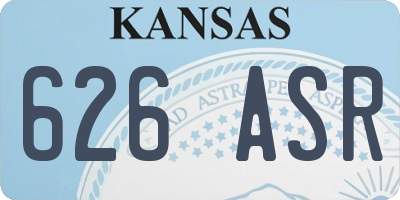 KS license plate 626ASR