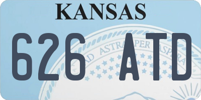 KS license plate 626ATD