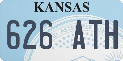 KS license plate 626ATH