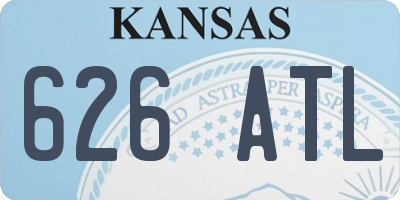 KS license plate 626ATL