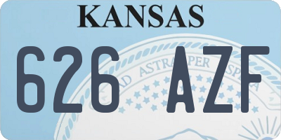 KS license plate 626AZF