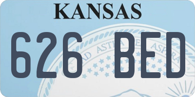 KS license plate 626BED
