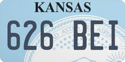 KS license plate 626BEI