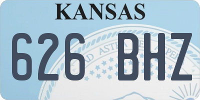 KS license plate 626BHZ