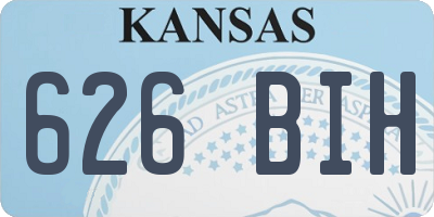 KS license plate 626BIH