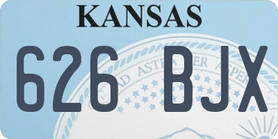 KS license plate 626BJX