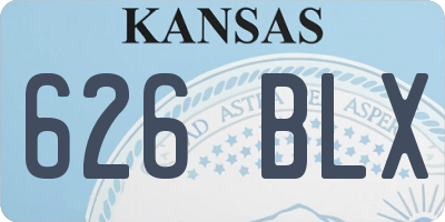 KS license plate 626BLX