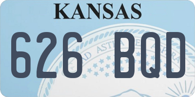 KS license plate 626BQD