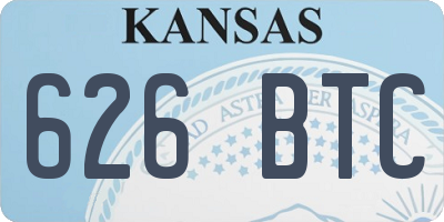 KS license plate 626BTC