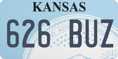 KS license plate 626BUZ