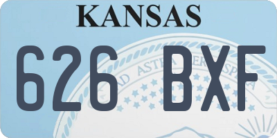 KS license plate 626BXF
