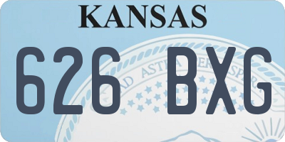 KS license plate 626BXG