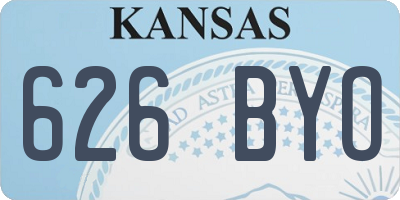 KS license plate 626BYO