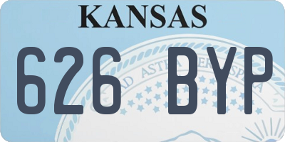 KS license plate 626BYP