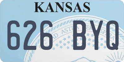 KS license plate 626BYQ