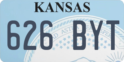 KS license plate 626BYT