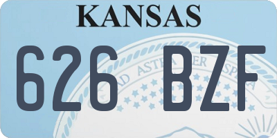 KS license plate 626BZF