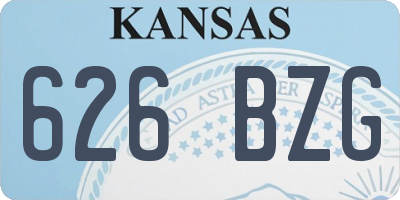 KS license plate 626BZG