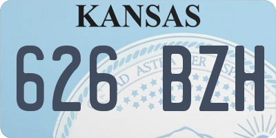 KS license plate 626BZH