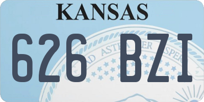 KS license plate 626BZI