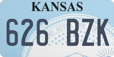 KS license plate 626BZK