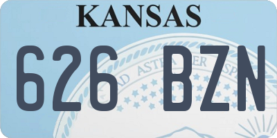 KS license plate 626BZN