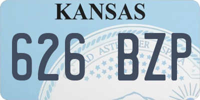 KS license plate 626BZP