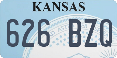 KS license plate 626BZQ
