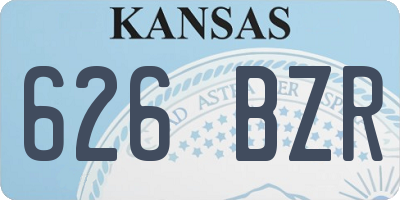 KS license plate 626BZR
