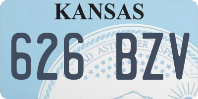 KS license plate 626BZV